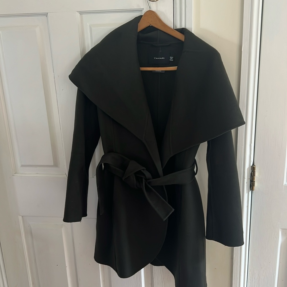Wool wrap coat